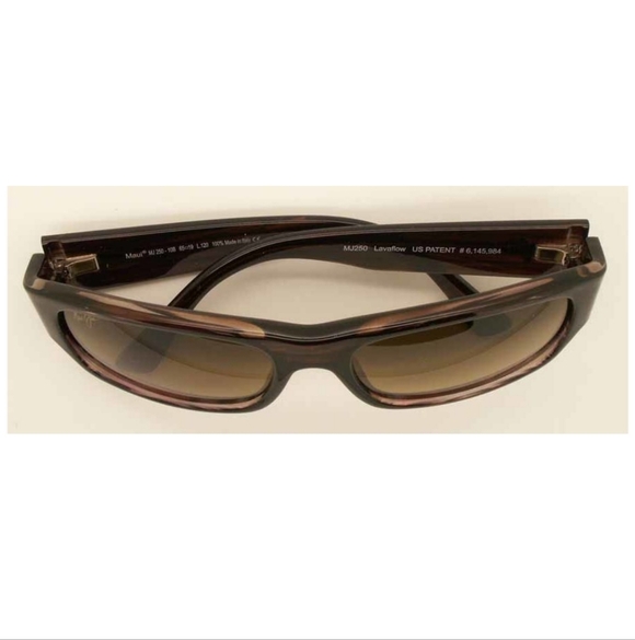 Authentic Maui Jim MJ 250 Lava Flow - Brown Tortoise - Discontinued/Rare - Picture 4 of 12
